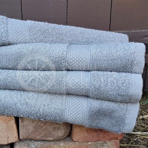 Bamboo fibre terry bath towel grey